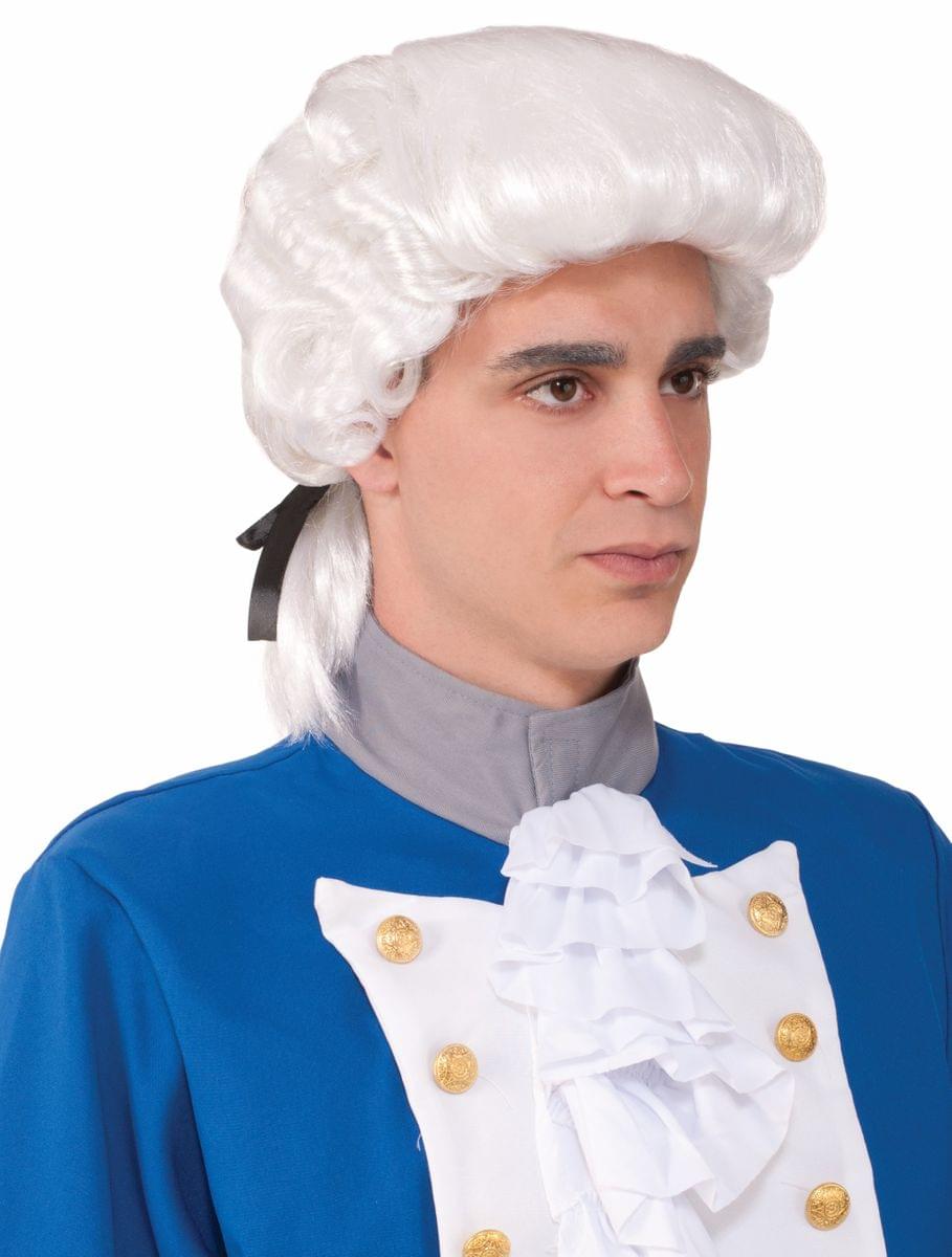 Colonial Male Deluxe Adult White Costume Wig