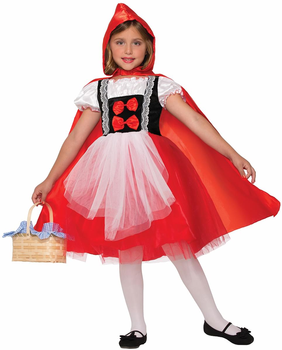 Red Riding Hood Dress With Cape Costume Child | Free Shipping