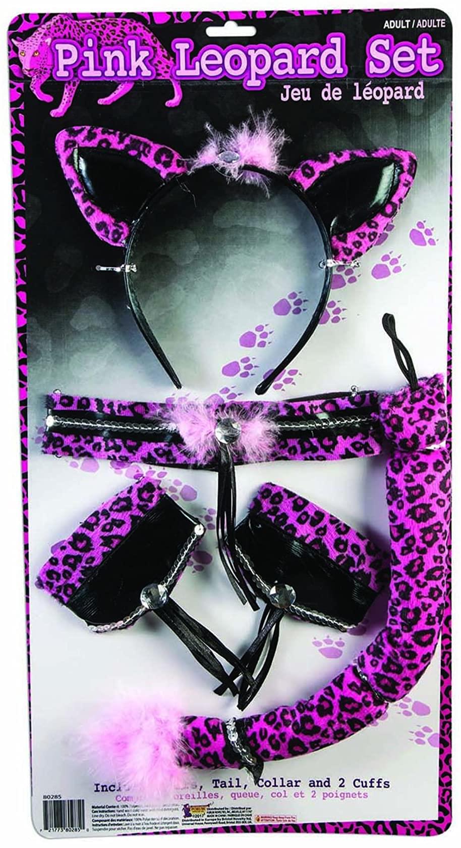 Pink Leopard Women's Costume Set, One Size