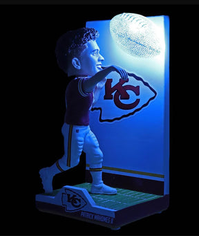 Kansas City Chiefs Patrick Mahomes #15 NFL Action Pose Light Up Ball Bobblehead