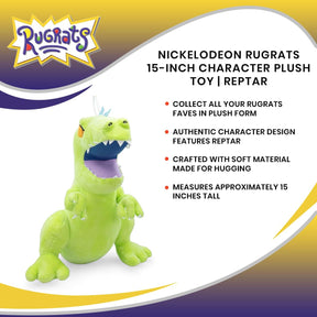 Nickelodeon Rugrats 15-Inch Character Plush Toy | Reptar