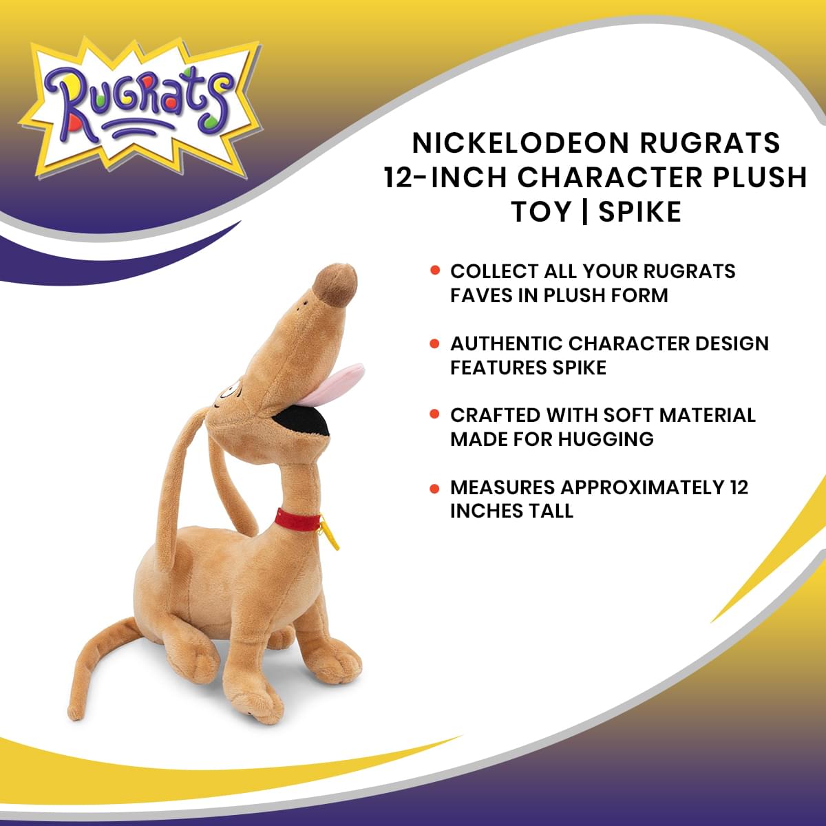 Nickelodeon Rugrats 12 Inch Plush | Spike | Free Shipping