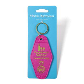 Chardonay Vacay Motel Keychain