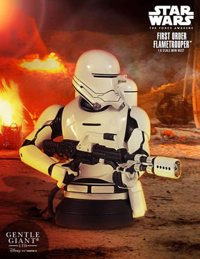 Star Wars First Order Flametrooper Figure Statue | 7-Inch Character Resin Bust