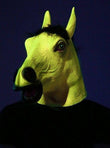 Blacklight Responsive Yellow Horse Adult Costume Mask | Free Shipping