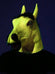 Blacklight Responsive Yellow Horse Adult Costume Mask 