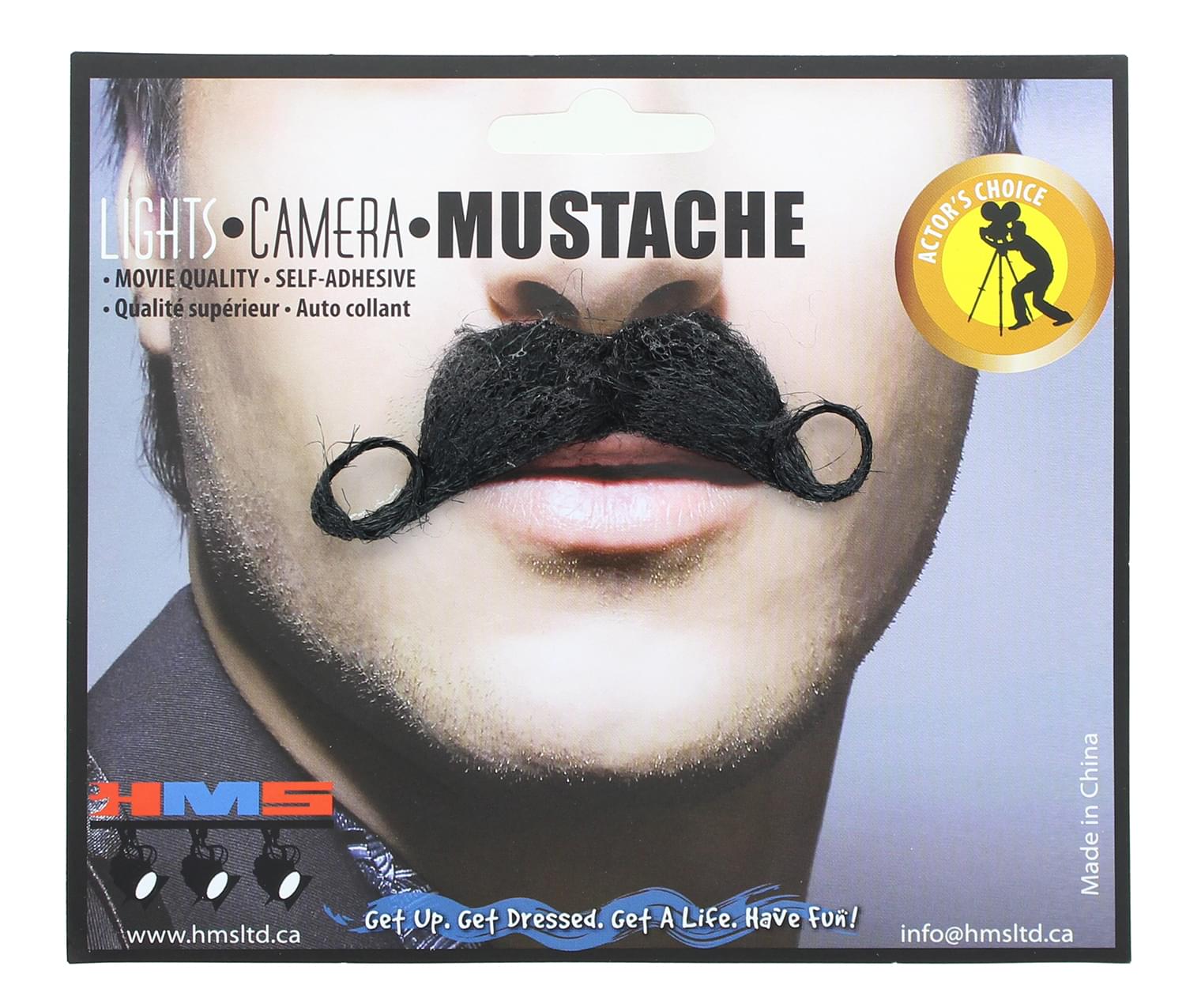 Barbershop Black Synthetic Hair Adult Costume Moustache