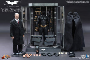 The Dark Knight Rises 1:6 Batman Armory w/ Alfred and Batman Hot Toys Figures