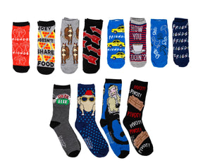 Friends Mens 12 Days of Socks in Advent Gift Box | Set A