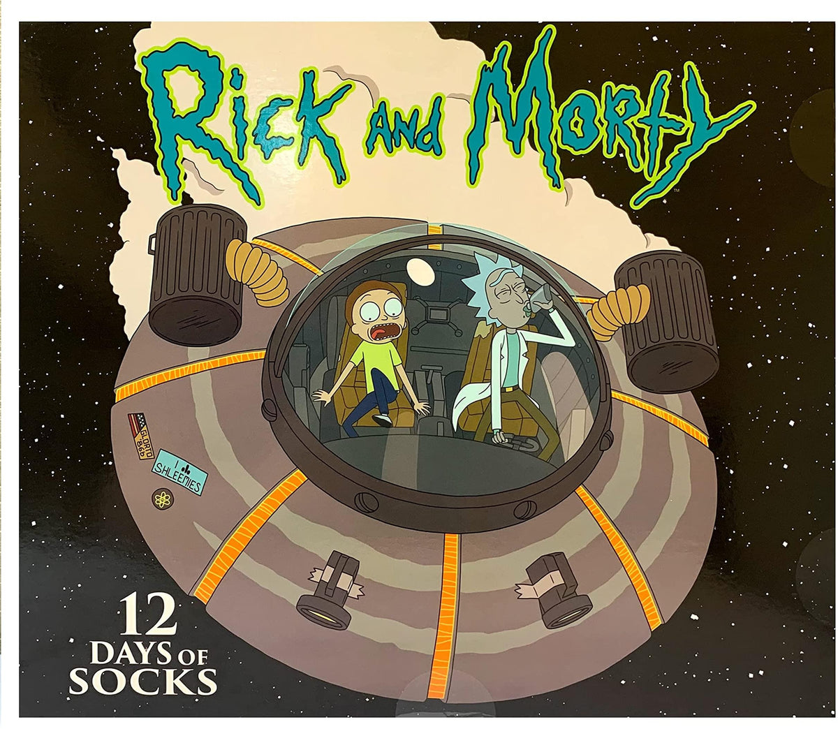 Rick and Morty Mens 12 Days of Socks | Free Shipping