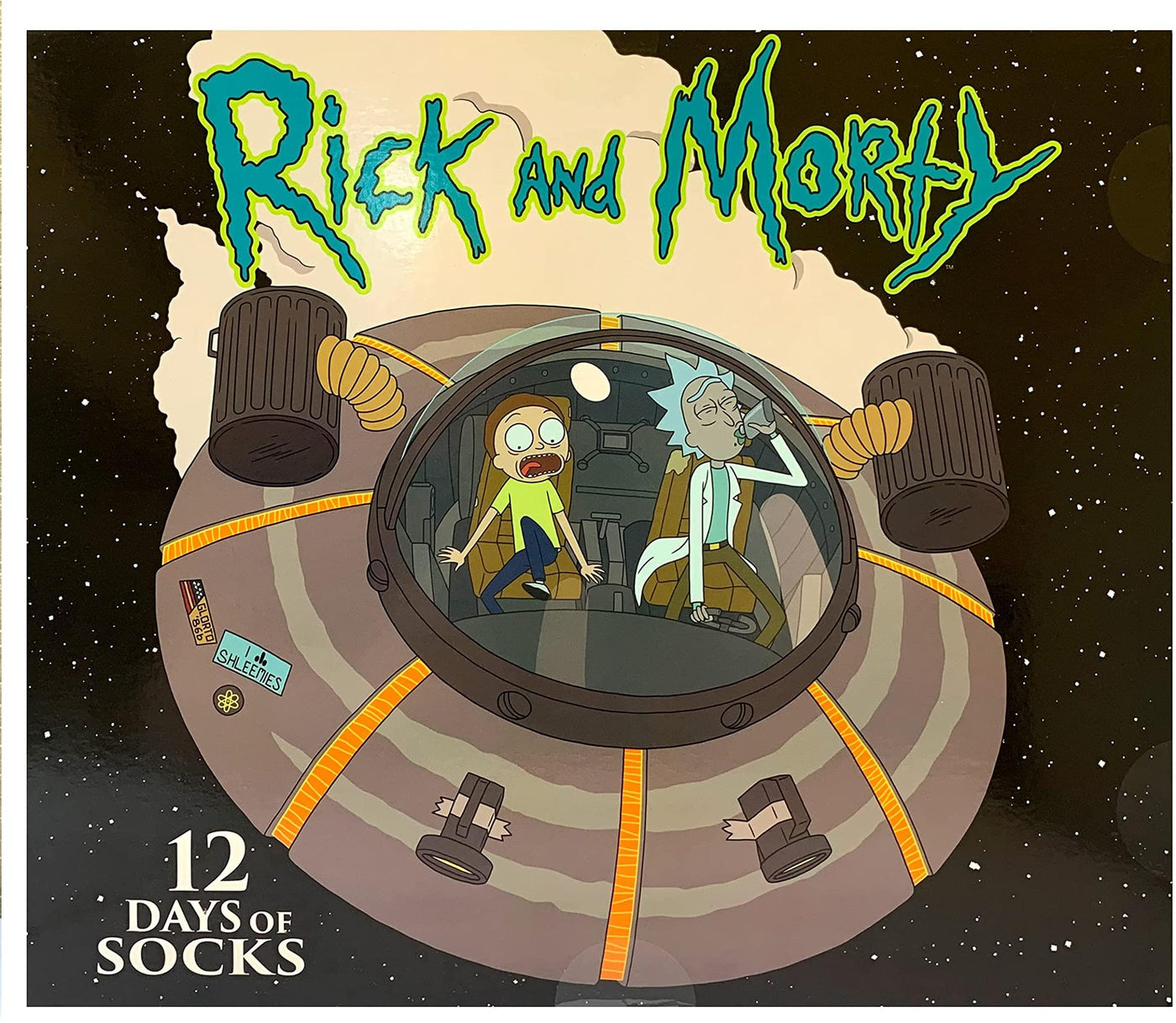 Rick And Morty Mens 12 Days Of Socks 