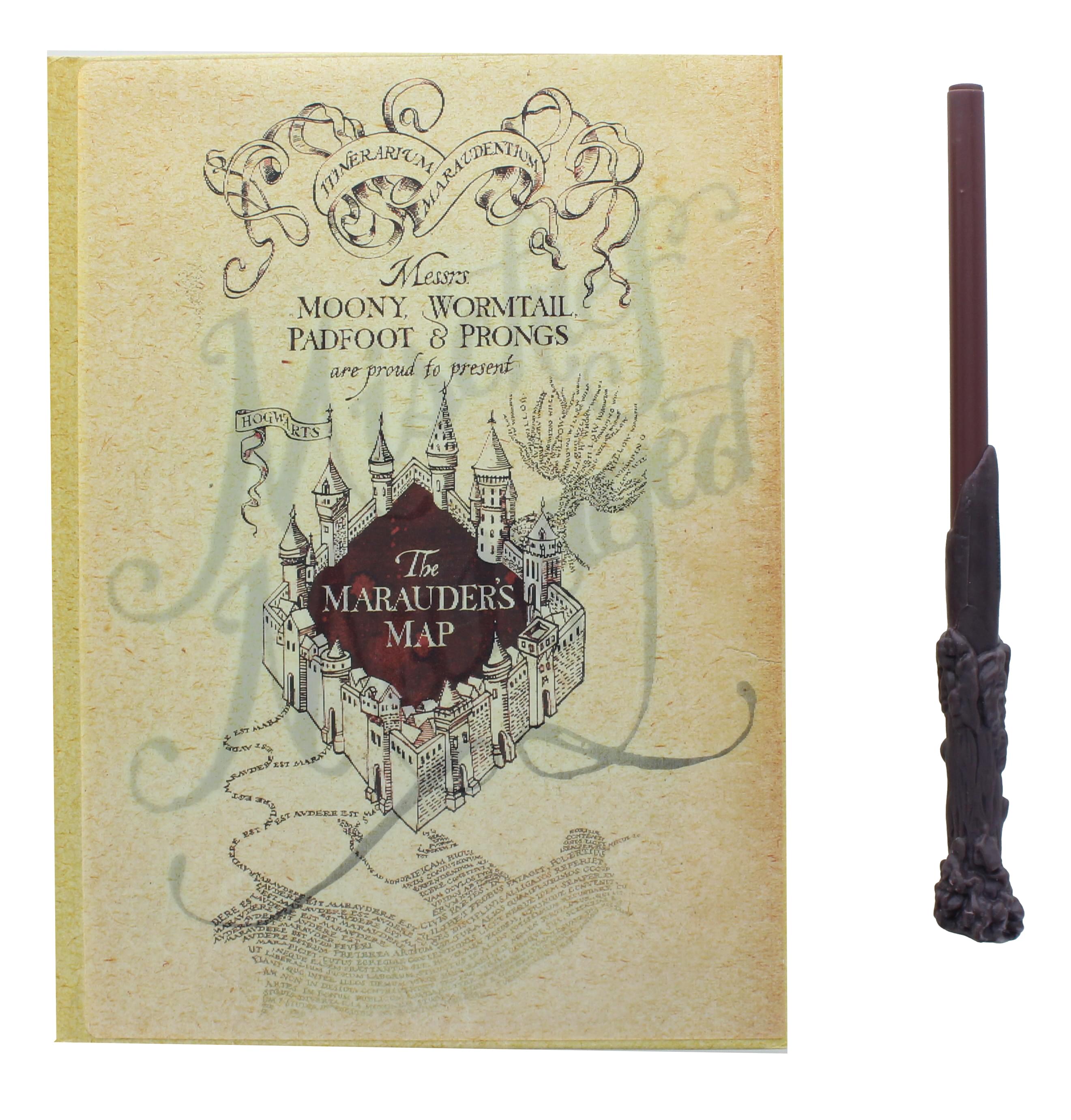 Harry Potter Marauder's Map Journal with Wand Pen | Free Shipping