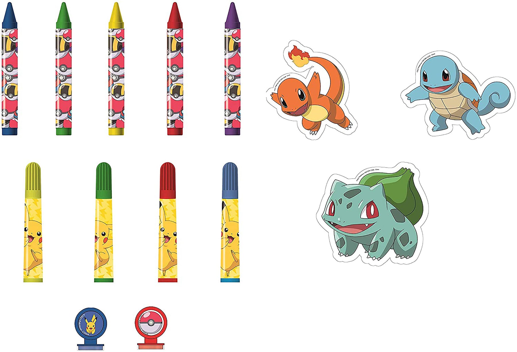  Innovative Designs Pokemon Kids Coloring Art and Sticker Set,  30 Pcs. & Craft Supplies with Pencil Case : Toys & Games
