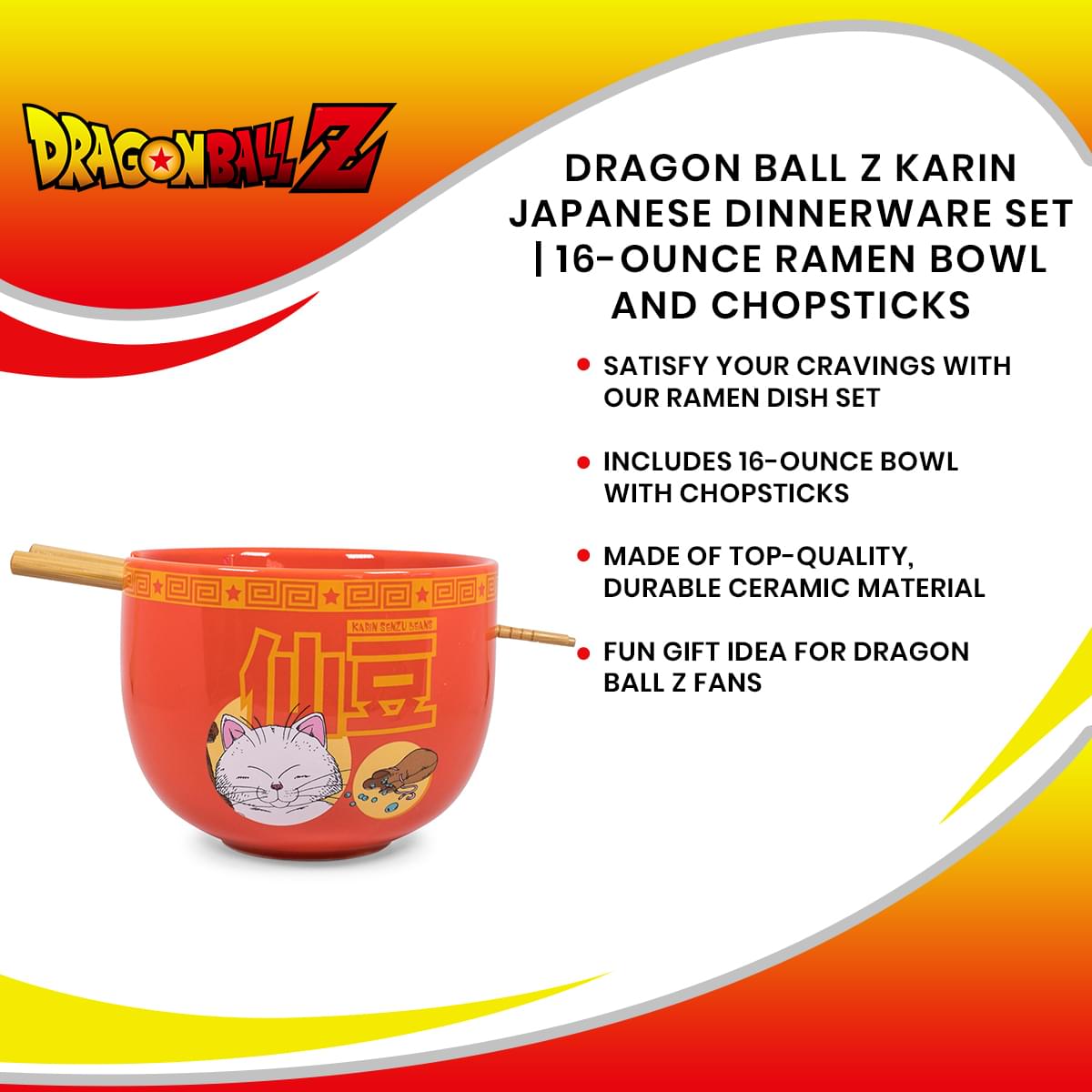 Just Funky Dragon Ball Z 4-star Ball Ceramic Noodle Bowl