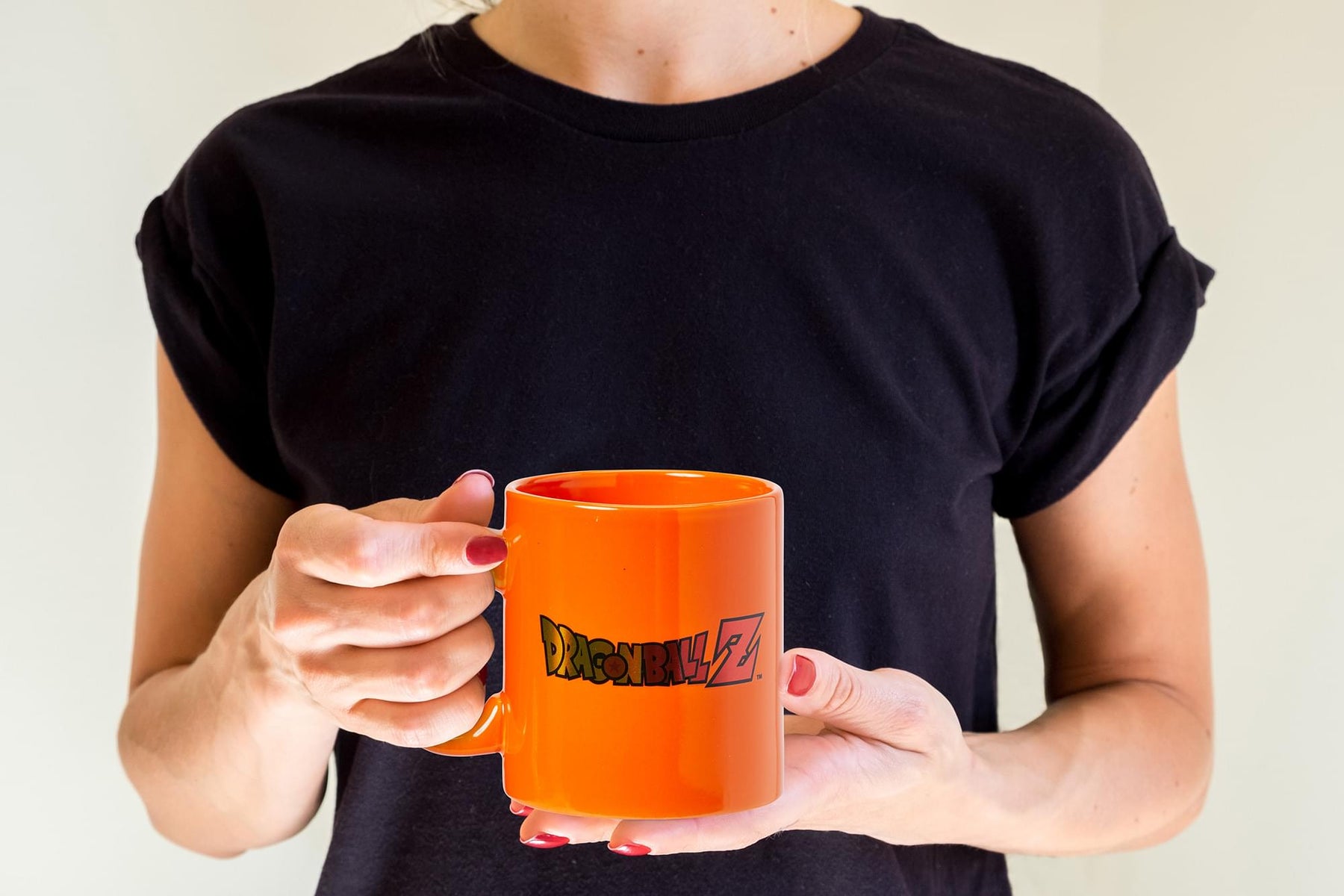 Dragon Ball Z Kame Kanji & Logo Orange Ceramic Mug | Large Cup Holds 20 Ounces