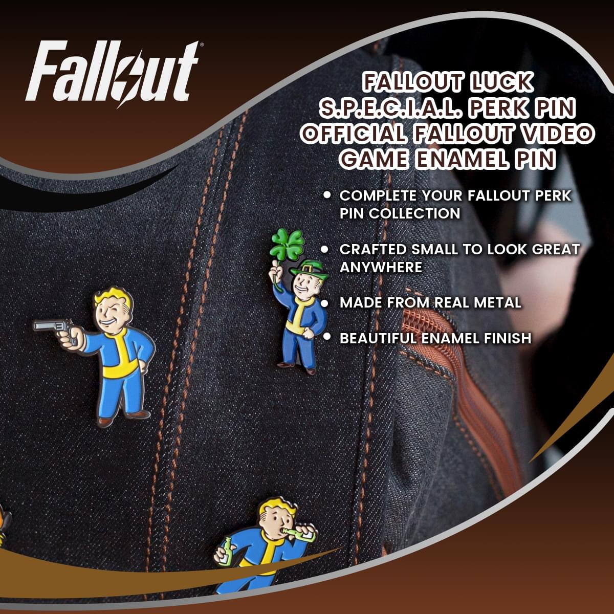 Fallout Luck S.P.E.C.I.A.L. Perk Pin | Official Fallout Video Game Enamel Pin