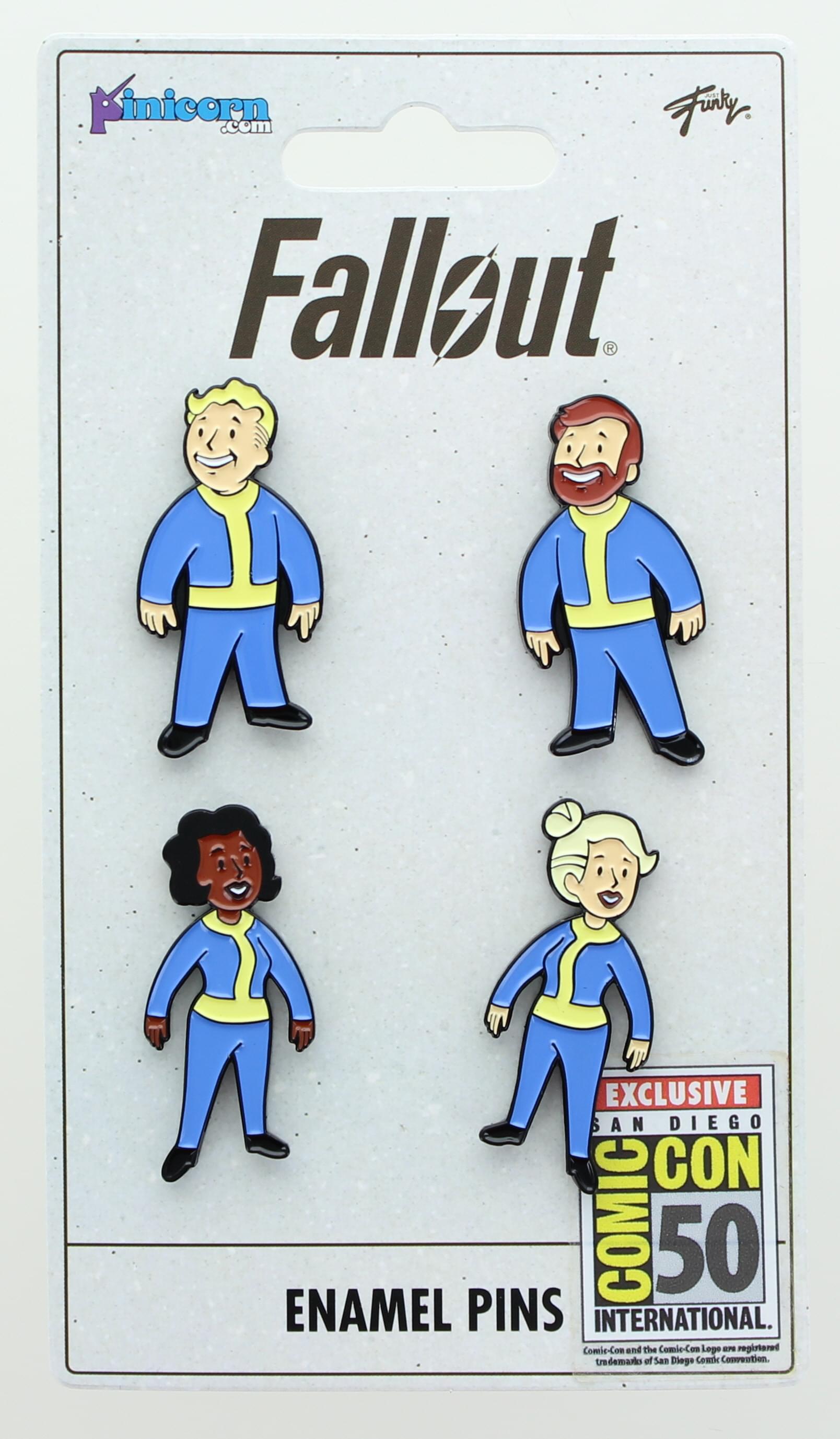 Fallout Vault Dweller Pins | Collectible Metal Enamel Pin Set | Includes 4 Pins