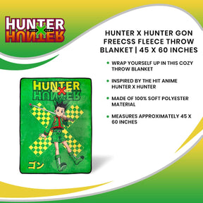 Hunter X Hunter Gon Freecss Fleece Throw Blanket | 45 x 60 Inches