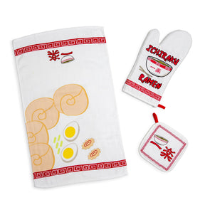 Naruto Ichiraku Ramen 3-Piece Kitchen Set | Oven Mitt, Dish Towel, Pot Holder