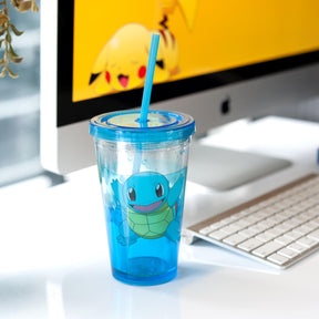 Pokemon Carnival Cup With Glitter and Confetti Featuring Squirtle 16oz.