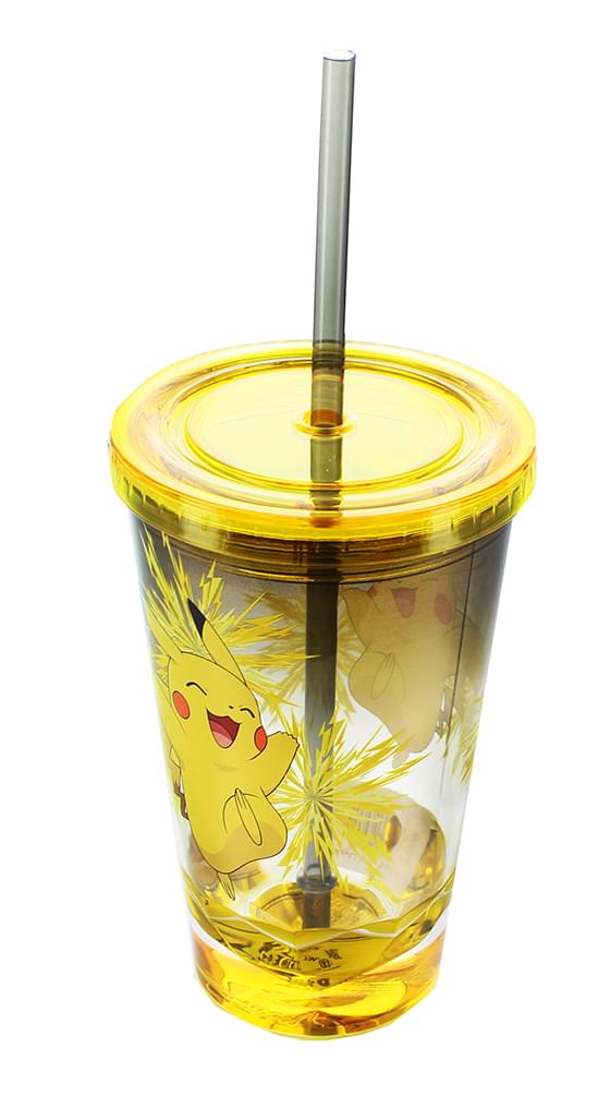 Pokemon Squishmallow Glass Cup + Lid + Straw