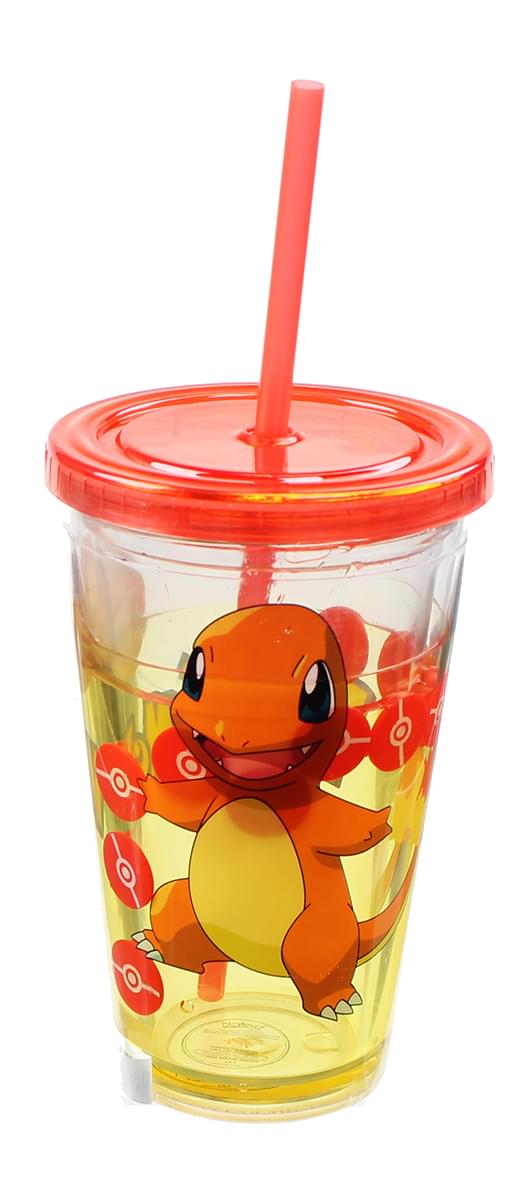 Pokemon Charmander 18oz Carnival Cup w/ Floating Confetti Pokeballs