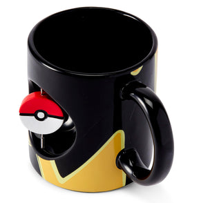 Pokemon Pikachu & Pokeball Spinner Ceramic Mug - 16.9-Ounces Black