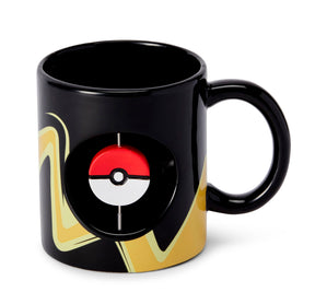 Pokemon Pikachu & Pokeball Spinner Ceramic Mug - 16.9-Ounces Black