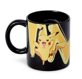 Pokemon Pikachu & Pokeball Spinner Ceramic Mug - 16.9-Ounces Black