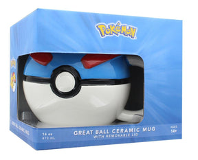 Pokemon Great Ball Molded Mug with Lid