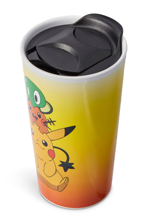 Pokémon XY Series Travel Mug | Pikachu, Dedenne, & Squishy | Holds 16 Ounces