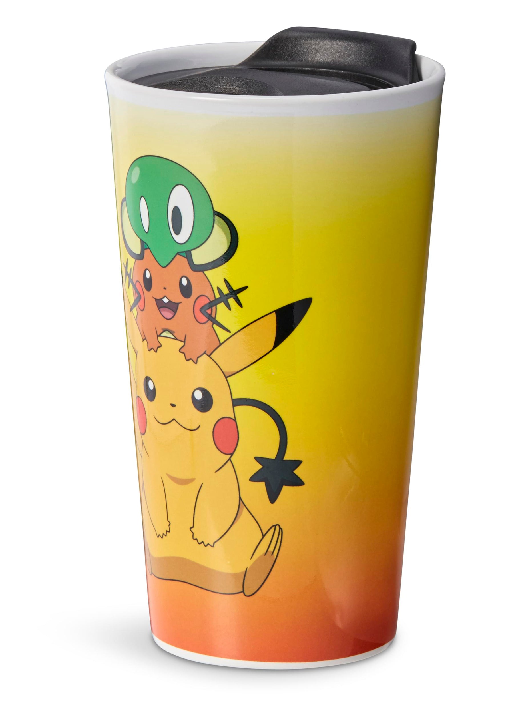 Pokémon XY Series Travel Mug | Pikachu, Dedenne, & Squishy | Holds 16 Ounces