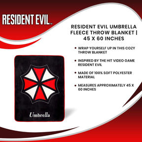 Resident Evil Umbrella Fleece Throw Blanket | 45 x 60 Inches