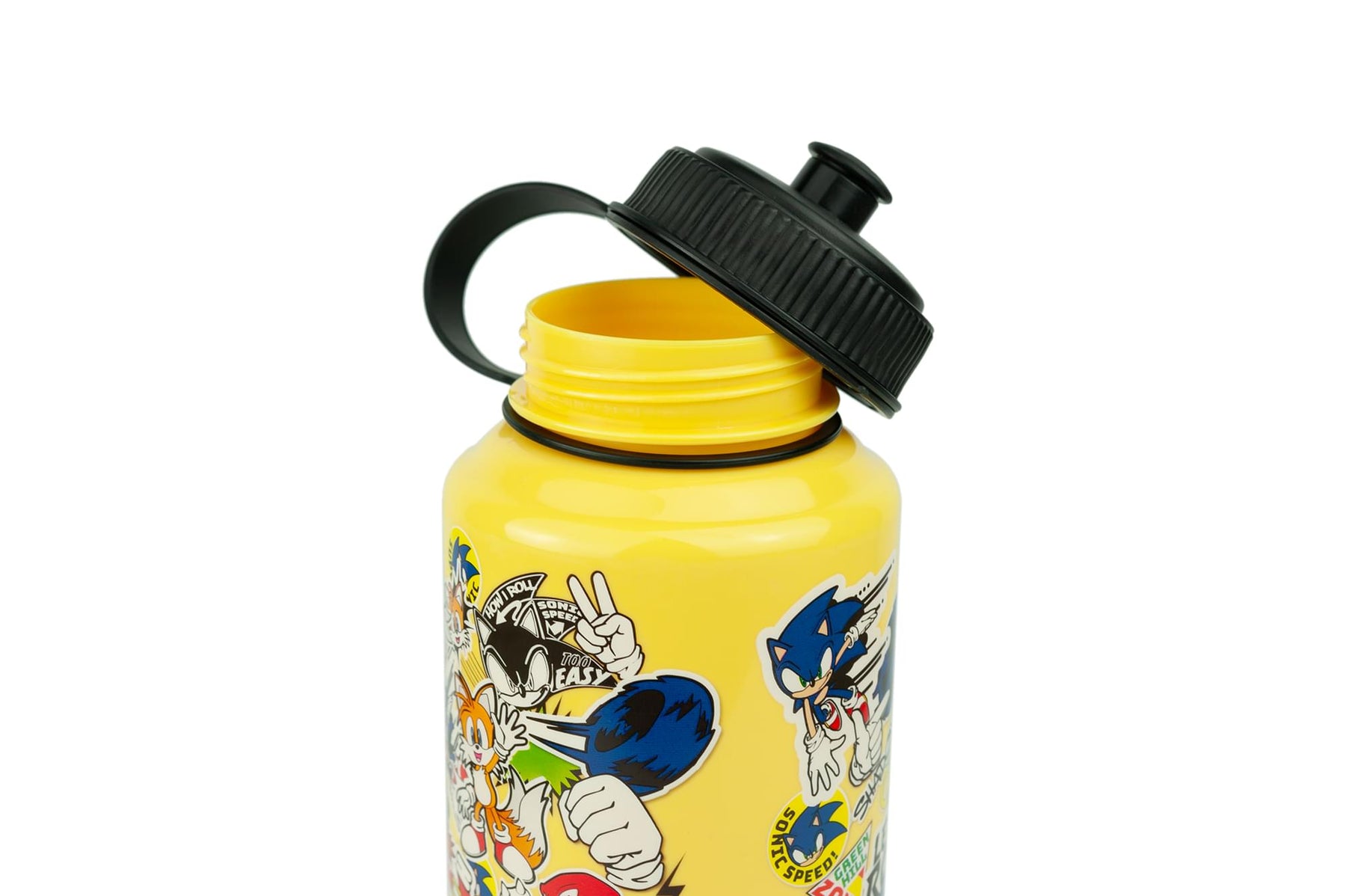 Sonic The Hedgehog Sticker Bomb Large Plastic Water Bottle | Holds 32 Ounces