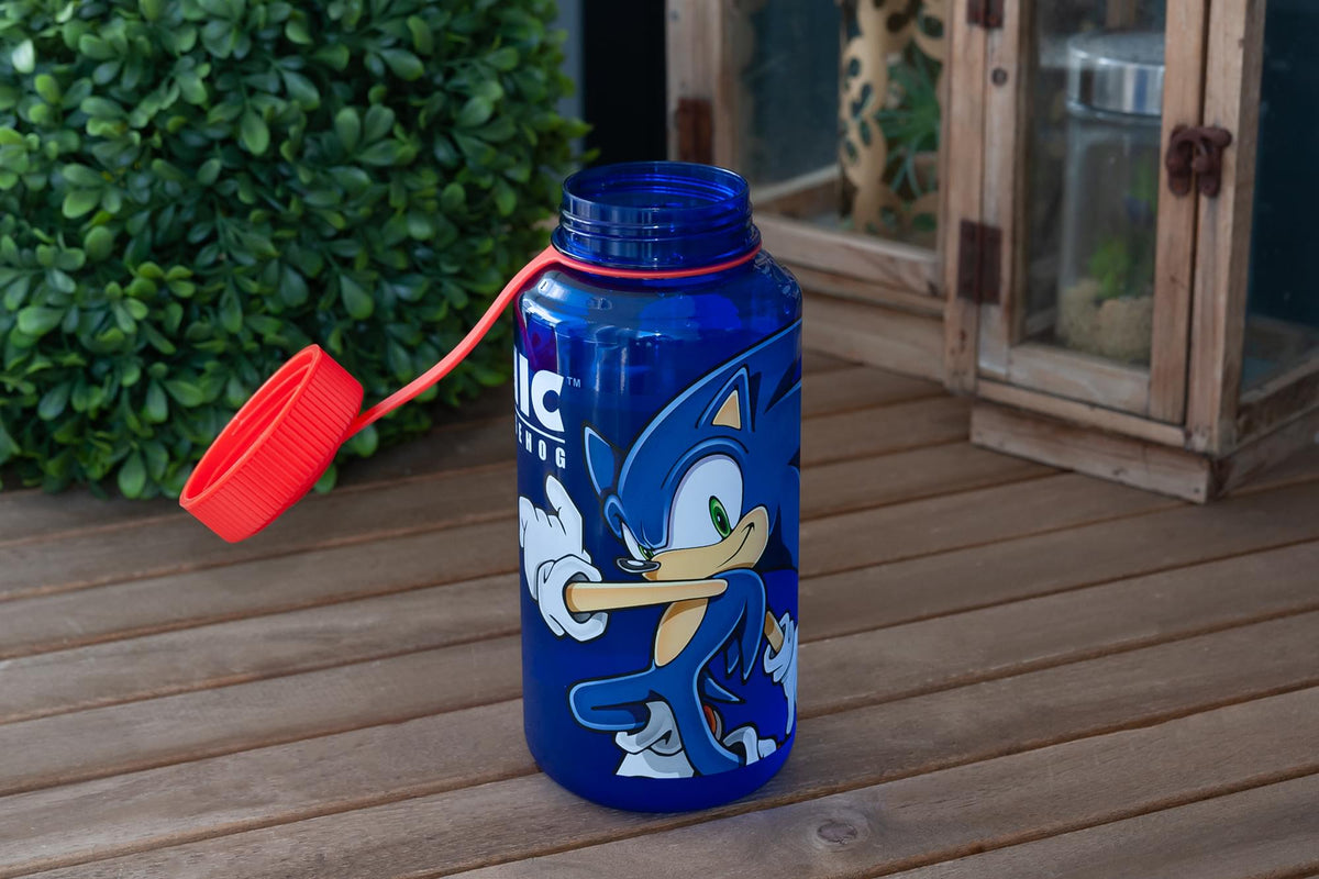 Sonic The Hedgehog 32oz Plastic Water Bottle | Free Shipping