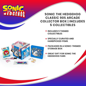 Sonic the Hedgehog Classic 90s Arcade Collector Looksee Box | Includes 5 Collectibles