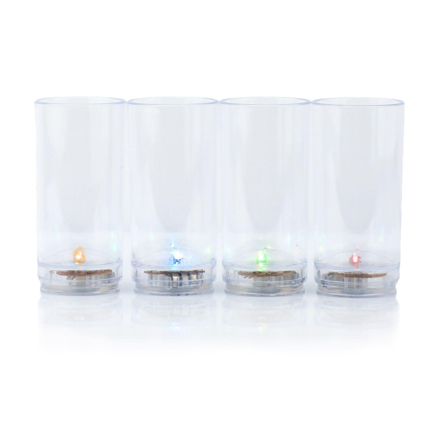 LED Glasses | Acrylic Shot Glass Set | 2 Ounces | Christmas Party Glass