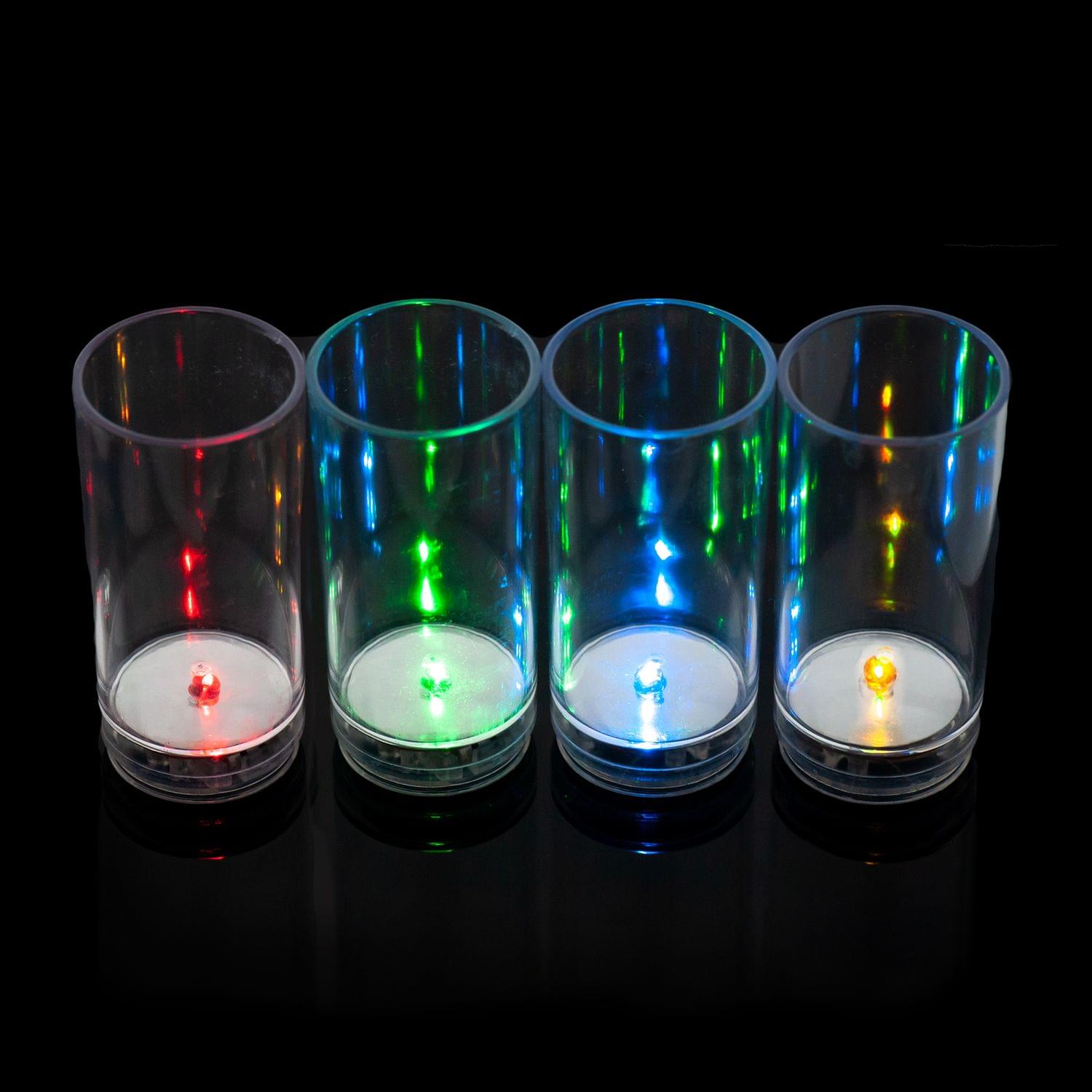 LED Glasses | Acrylic Shot Glass Set | 2 Ounces | Christmas Party Glass