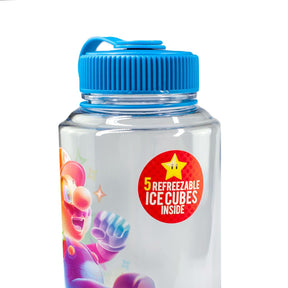 Super Mario Bros 6-Inch Plastic Water Bottle | Super Star Ice Cubes