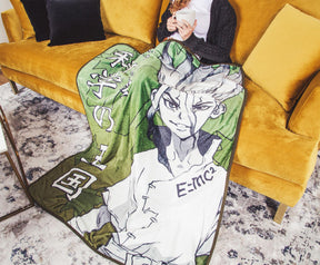 Dr. Stone Senku Ishigami Fleece Throw Blanket | 45 x 60 Inches