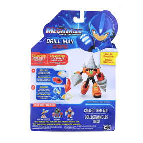 Mega Man Fully Charged 7 Inch Action Figure | Deluxe Drill Man