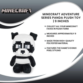 Minecraft Adventure Series Panda Plush Toy | 9 Inches