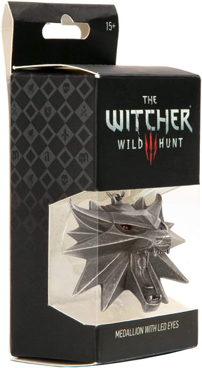 The Witcher 3 White Wolf Medallion LED Necklace