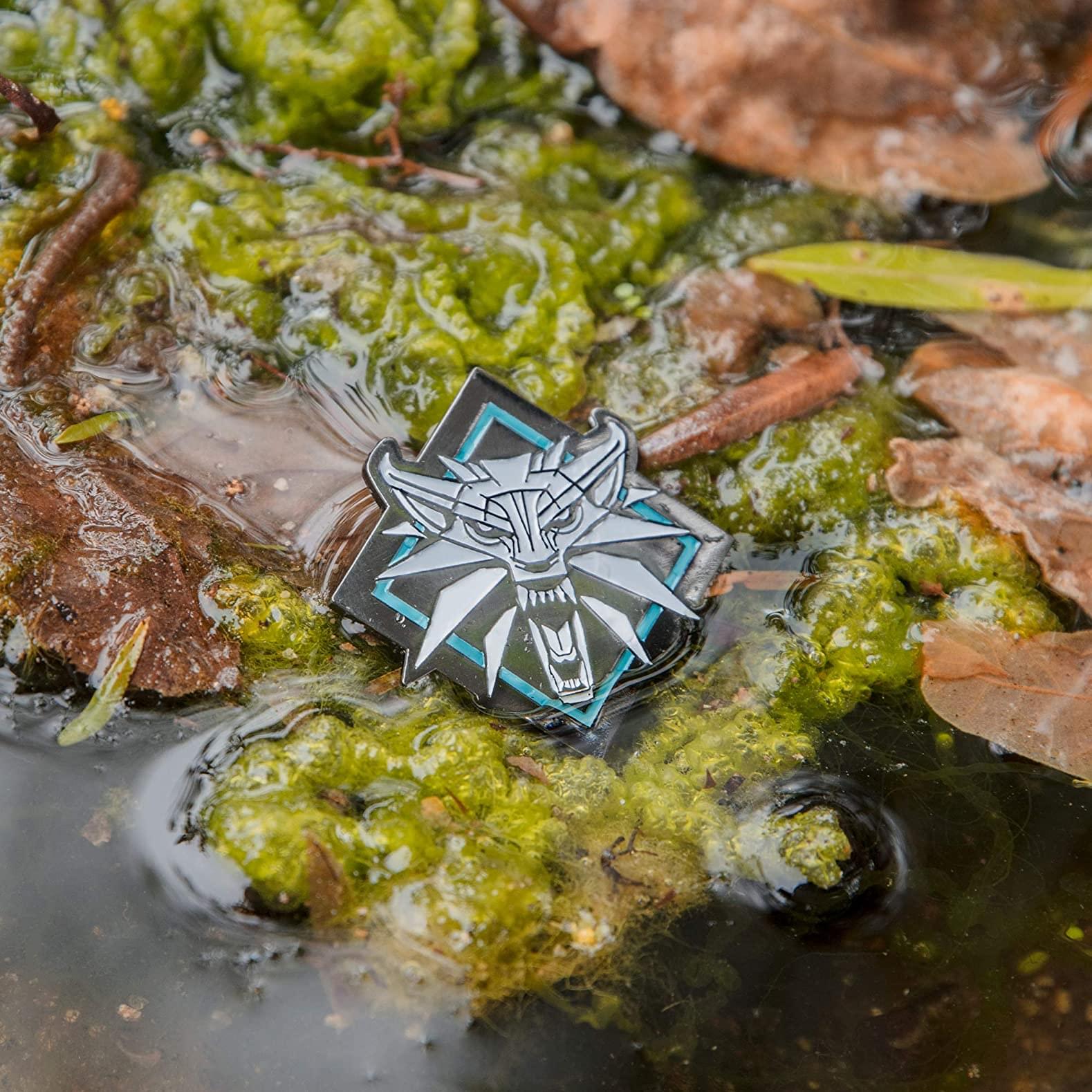 The Witcher 3 White Wolf Medallion Enamel Pin