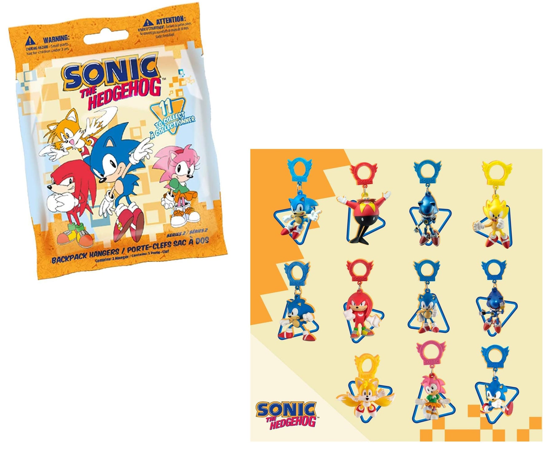 Sonic the Hedgehog 2 Inch Backpack Hanger Series 2  | One Random