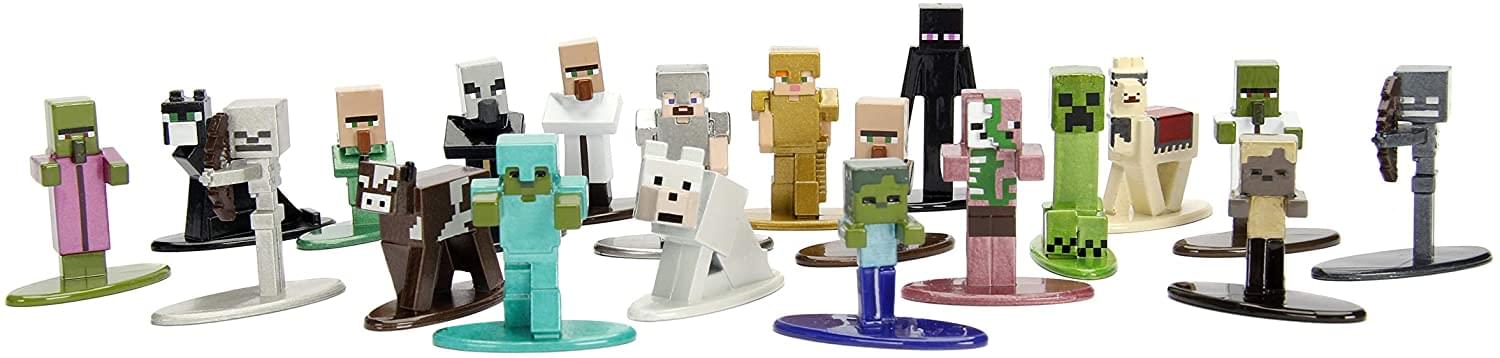 Minecraft Nano Metalfigs 20 Pack Wave 1 | 1.65 Inch Die-Cast Metal Figures