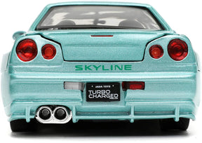 The Fast and the Furious Brians Nissan Skyline GT-R R34 1:24 Die Cast Vehicle