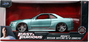 The Fast and the Furious Brians Nissan Skyline GT-R R34 1:24 Die Cast Vehicle