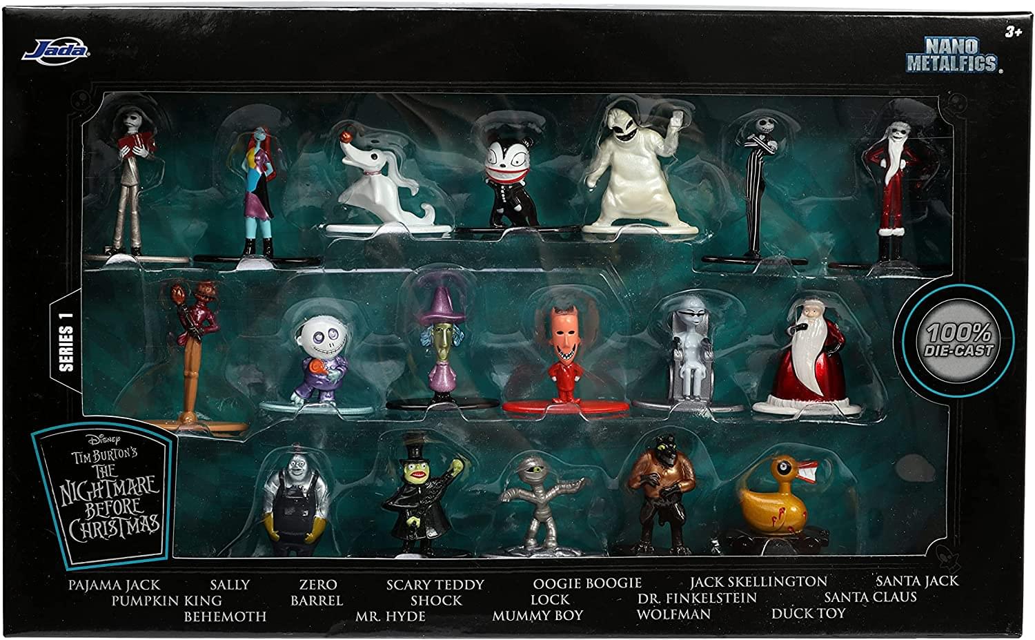 Nightmare Before Christmas Nano Metalfigs 18 Pack | 1.65 Inch Die-Cast Figures