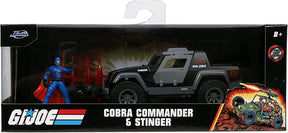 GI Joe 1:32 Cobra Commander Stinger Diecast Car and Figure